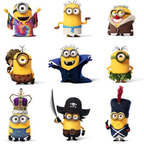 Minions Though Time Greetings Card 